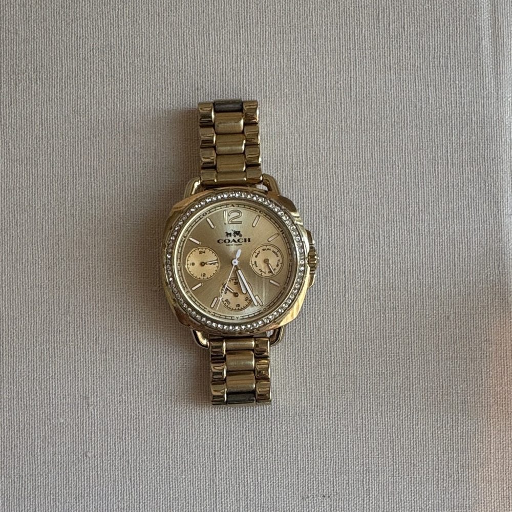 Coach Gold-Tone Chronograph Watch